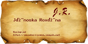 Jánoska Roxána névjegykártya